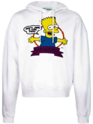 White Bart Simpson Hoodie Made By Off White And Worn By Pnb Rock In His Instagram Post