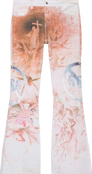 Who Decides War Infrared Print Flared Leg Jeans