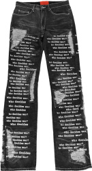 Black 'WDW Scripture' Jeans
