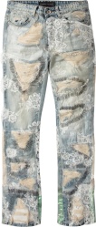 Blue & White Lace 'Affinity' Jeans