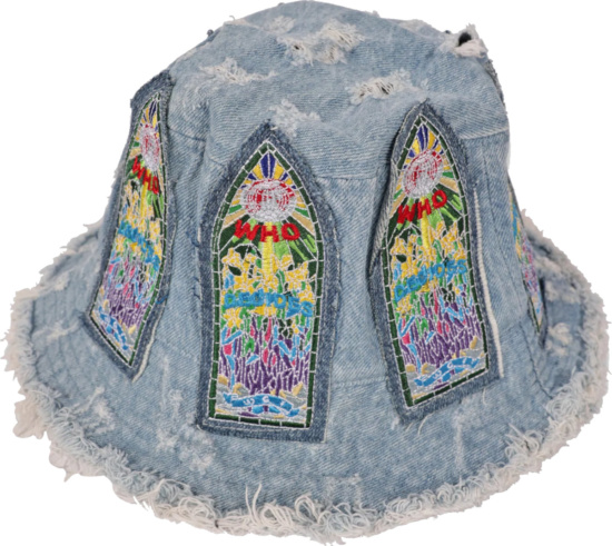 Who Decides War Blue Denim Cathedral Bucket Hat