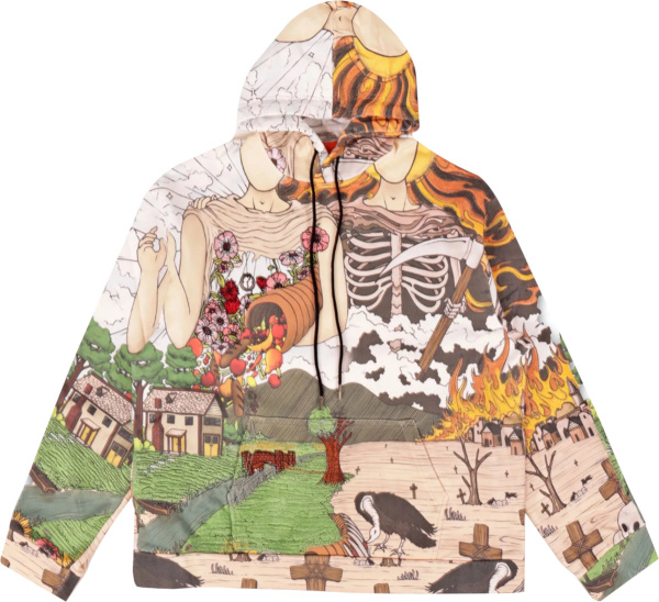 Who Decides War Farm And Death Print Transition Hoodie