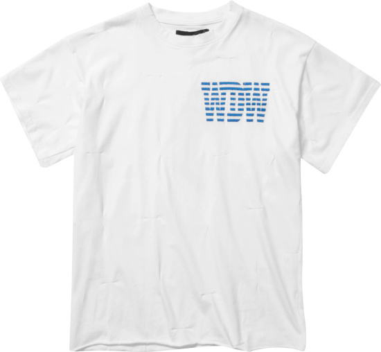 Who Decides War White Ibm Logo Embroidered T Shirt