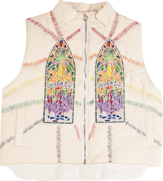 Who Decides Wear White And Rainbow Cathedral Stained Glass Vest