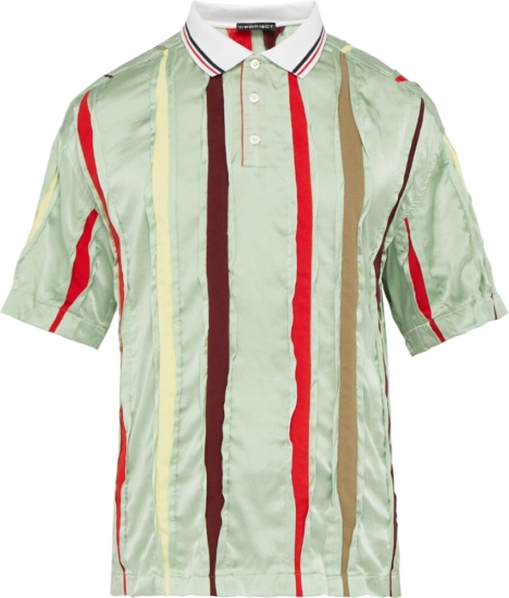 Y Project Striped Silk Polo Shirt