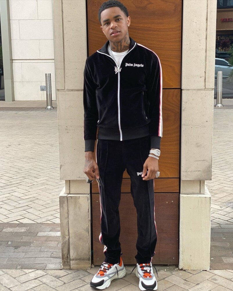 YBN Almighty Jay Weairng a Palm Angels Tracksuit With Dior B22s
