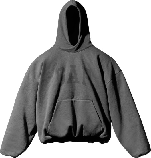 Yeezy x GAP By Balenciaga Dark Grey Logo Hoodie | Incorporated Style