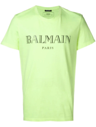 Yellow Balmain Logo Print T Shirt Worn By Pnb Rock
