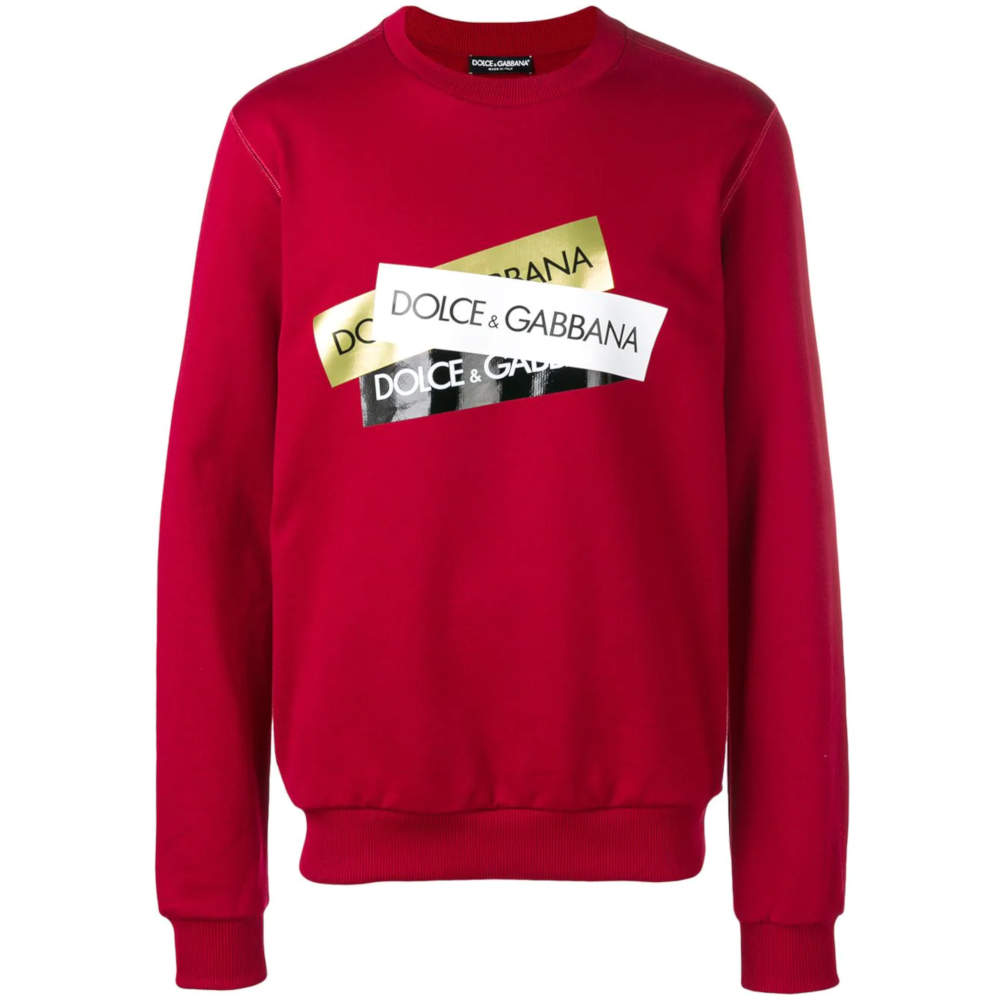 dolce and gabbana red sweatshirt