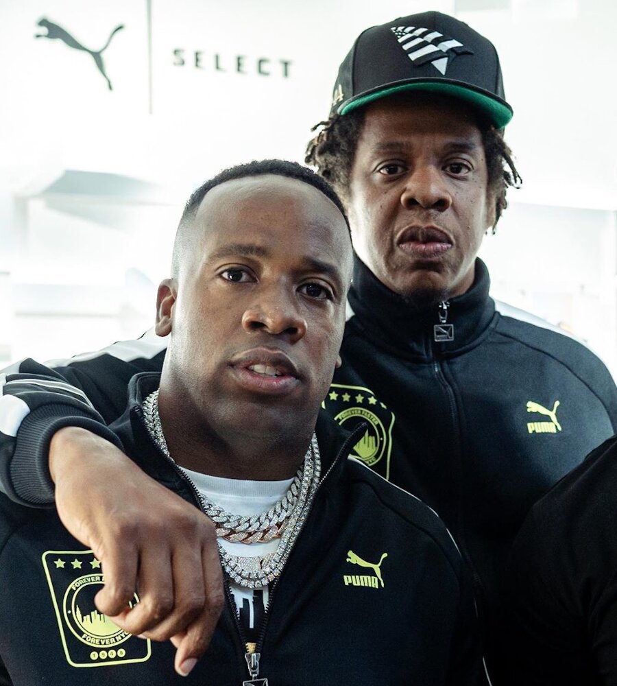 Jay-Z Wearing a Paper Planes x Roc Nation Hat With Yo Gotti