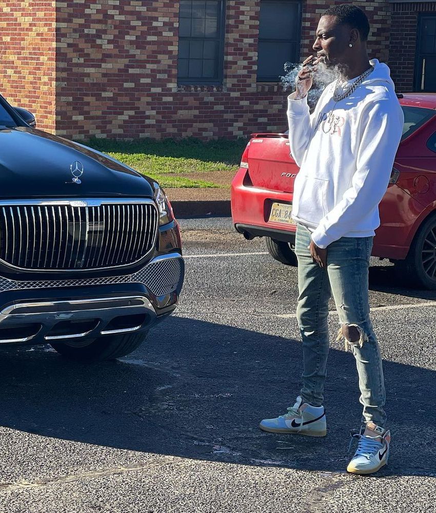 Young Dolph Wearing a Dior, Amiri, & Nike Outfit
