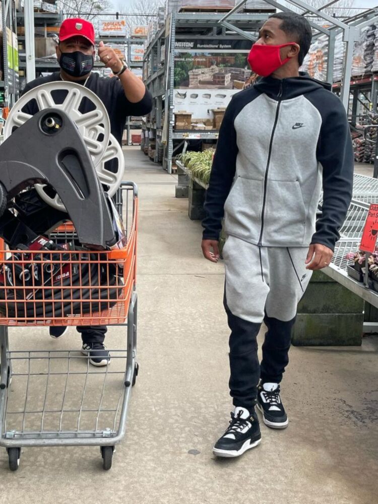 Zaytoven Wearing a Nike 'Tech' Hoodie and Joggers With Jordan 3s